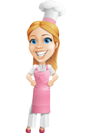 Cute Cooking Housewife Cartoon Vector Character AKA Charlotte Cabernet